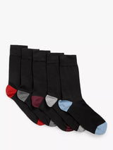 John Lewis John Lewis Organic Cotton Rich Heel and Toe Men's Socks Pack of 5- Buy online at McGrocer
