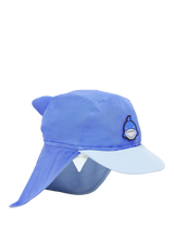 John Lewis Kids' Sun Cap with Peak and Neck Protector in Blue- Buy online at McGrocer
