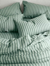 John Lewis Piglet in Bed Pembroke Stripe Linen Blend Fitted Sheet- Buy online at McGrocer