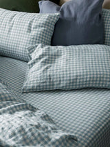 John Lewis Piglet in Bed Gingham Linen Fitted Bed Sheet- Buy online at McGrocer