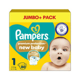 Boots Pampers Premium Protection New Baby Nappies Size 1 80 Pack- Buy online at McGrocer
