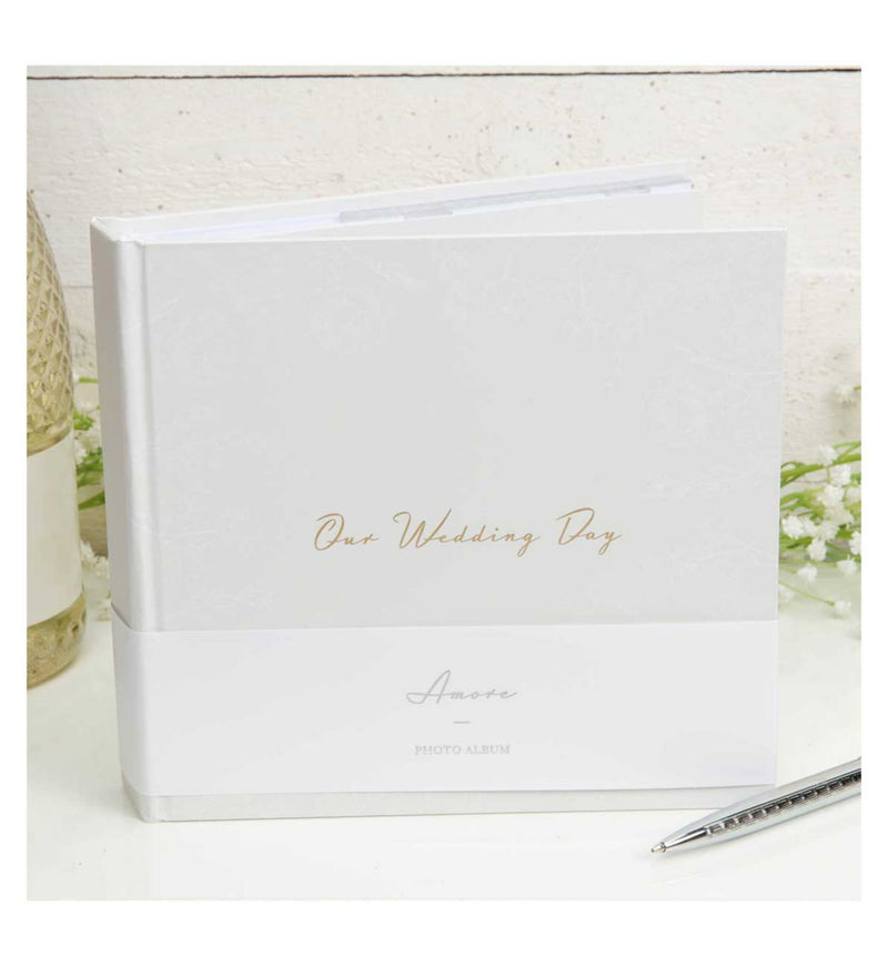 Amore by Juliana grey floral 5x7 50-page album, imported from the UK