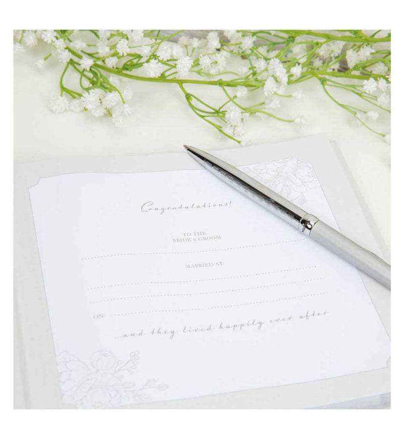 Amore by Juliana grey floral 5x7 50-page album, imported from the UK