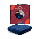 Boots Dreamland Velvet Herringbone Quilted Throw Navy Blue- Buy online at McGrocer