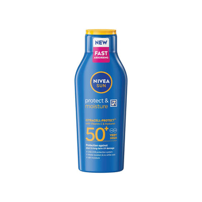 Boots NIVEA SUN Protect & Moisture Sun Cream Lotion SPF50+ 400ml- Buy online at McGrocer
