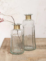 John Lewis Nkuku Chara Decorative Glass Bottle Vase Clear Vase- Buy online at McGrocer