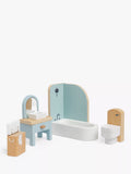 John Lewis Odney wooden doll's house bathroom furniture set, UK version