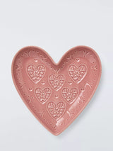 John Lewis John Lewis Embossed Heart Stoneware Side Plate 20cm- Buy online at McGrocer