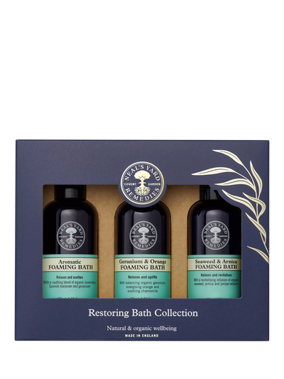 John Lewis Neal's Yard Remedies Restoring Baths Collection 3 x 100ml Foaming Bath Set- Buy online at McGrocer
