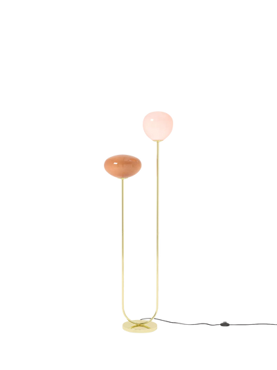 John Lewis MADE Adrienne Glass Shades Floor Lamp, Pink- Buy online at McGrocer