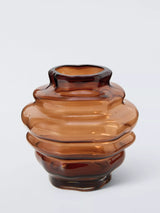 John Lewis John Lewis Organic Glass Vase Amber 17cm- Buy online at McGrocer