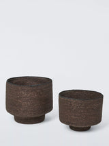 John Lewis John Lewis Seagrass Pedestal Basket Cocoa Set of 2- Buy online at McGrocer