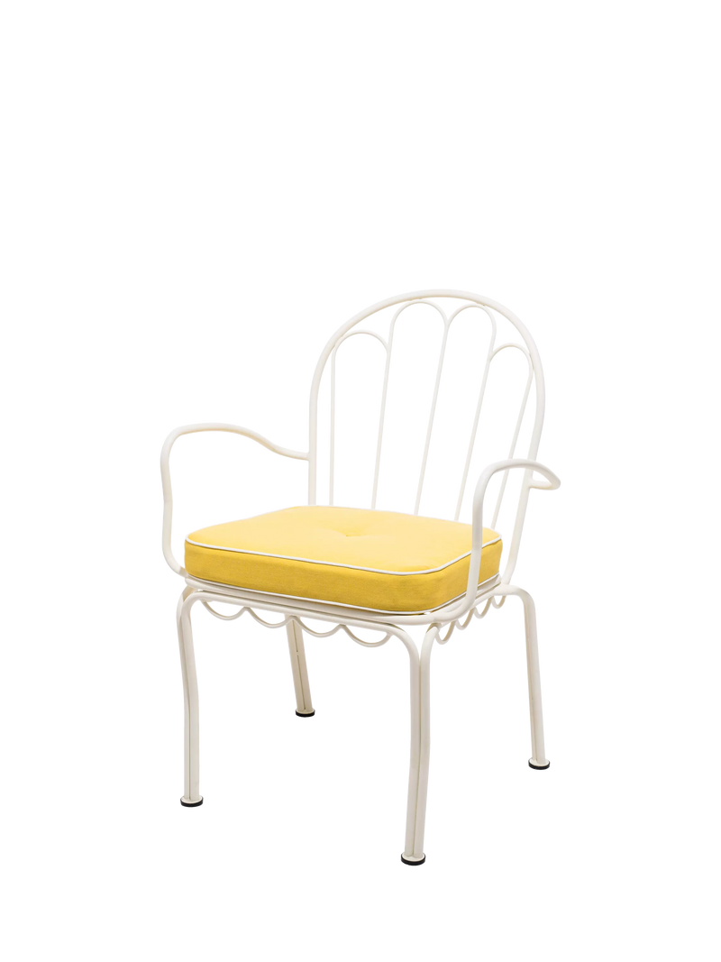 Business & Pleasure Co. garden dining chair cushion yellow, UK version