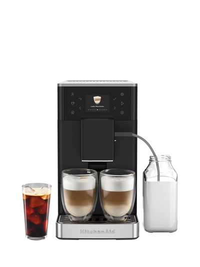 John Lewis KitchenAid KF3 Cold Espresso Automatic Bean to Cup Coffee Machine, Matte Black, 1.8L- Buy online at McGrocer