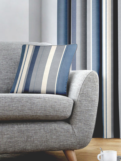 Next Fusion Blue 100% Cotton Whitworth Square Cushion- Buy online at McGrocer