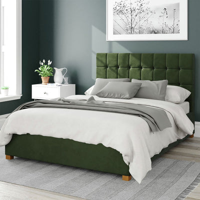 Argos Aspire Sinatra Velvet Kingsize Ottoman Bedframe Forest Green- Buy online at McGrocer