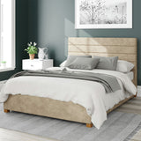 Aspire Kelly Ottoman Bedframe in beige kingsize - British product