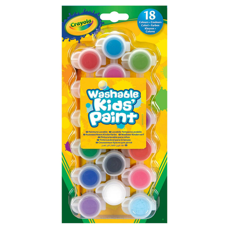 Crayola washable poster paint set 18 pots, imported from the UK
