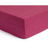 Sainsburys Habitat Cotton Rich 180 Thread Count Fitted Sheet Plain Berry Bedroom Textile- Buy online at McGrocer