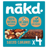 Sainsburys Nakd Salted Caramel Fruit and Nut Bars 4x35g- Buy online at McGrocer