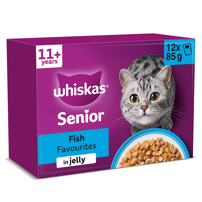 Whiskas cat food pouches Fish Favourites in Jelly 12x85g, UK version
