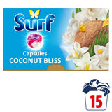 Sainsburys Surf 3 In 1 Laundry Washing Detergent Capsules Coconut Bliss 15 Washes- Buy online at McGrocer