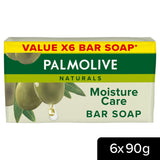 Sainsburys Palmolive Naturals Moisture with Olive Bar Soap Value Pack x6- Buy online at McGrocer