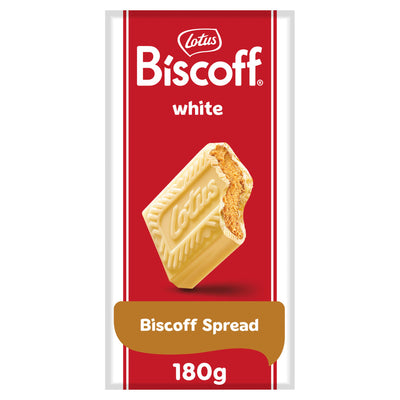 Sainsburys Lotus Biscoff white chocolate with Biscoff cream bar 180g- Buy online at McGrocer