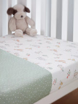 John Lewis John Lewis Oh My Darling Woodland Spot Cotton Fitted Baby Sheet Pack of 2- Buy online at McGrocer