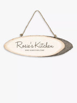 John Lewis Treat Republic Personalised Rustic Wood Kitchen Sign in Natural- Buy online at McGrocer