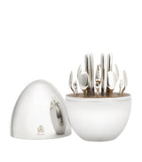 Harrods Stainless Steel and Walnut Wood Party Cutlery Case with 24 Utensils- Buy online at McGrocer