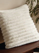 Next Catherine Lansfield Soft and Cosy Ribbed Cushion Cream 45x45cm- Buy online at McGrocer