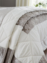 Next Catherine Lansfield Natural Lattice Cut Velvet Bedspread- Buy online at McGrocer