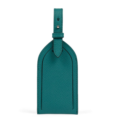 Harrods Smythson Panama Leather Luggage Tag- Buy online at McGrocer