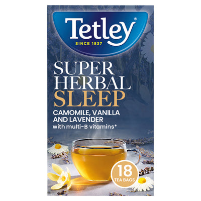 ASDA Tetley Super Herbal Sleep Camomile Vanilla and Lavender Tea Bags 18- Buy online at McGrocer