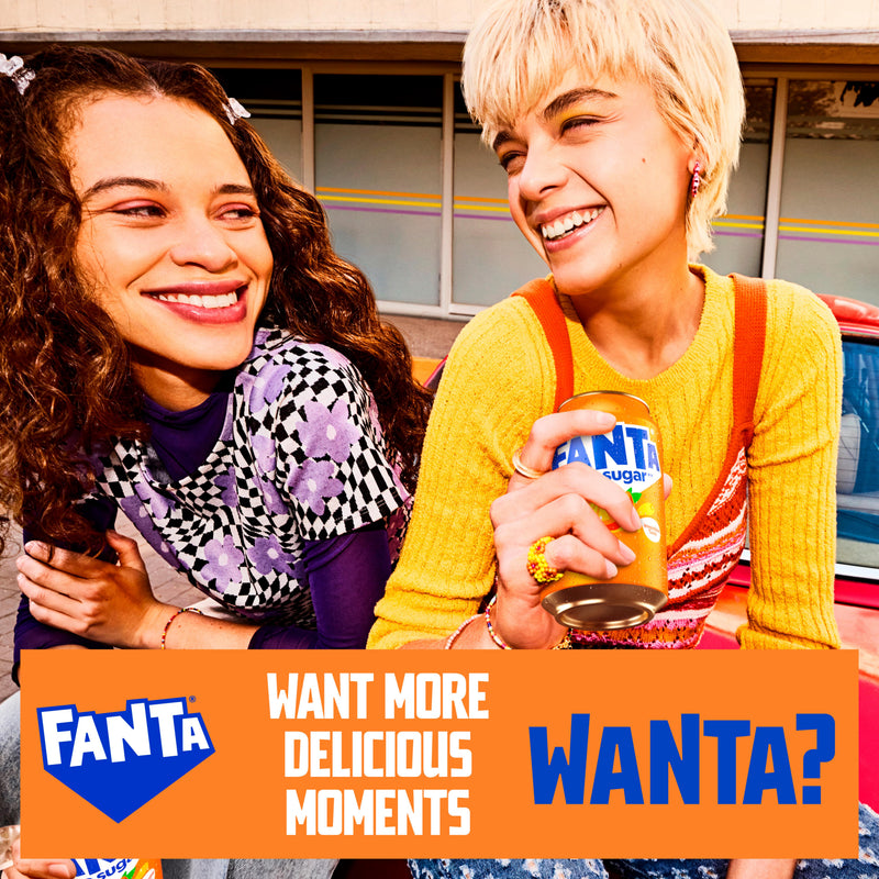 Fanta Orange Zero soft drink 24 pack 330ml - British product
