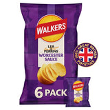 M&S Walkers Lea & Perrins Worcester Sauce Flavour Potato Crisps 6x25g- Buy online at McGrocer
