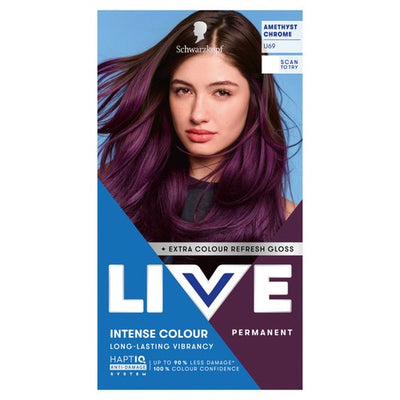 M&S Schwarzkopf LIVE Intense Colour U69 Amethyst Chrome Permanent Hair Dye- Buy online at McGrocer