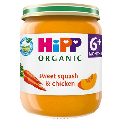 M&S HiPP Organic Sweet Squash & Chicken Baby Food Jar 125g- Buy online at McGrocer