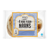 M&S M&S Mini Plain Naan Breads 4 Pack- Buy online at McGrocer