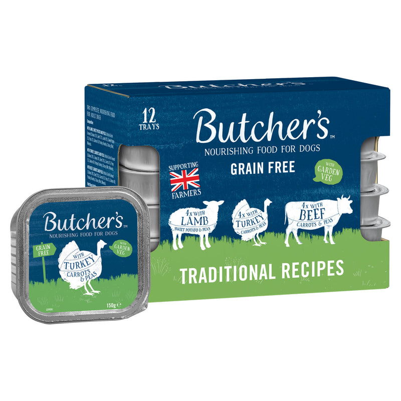 Butcher's wet dog food variety pack 12 x 150g - British product