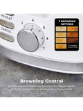 Tower White Solitaire 2 slice toaster (British brand)