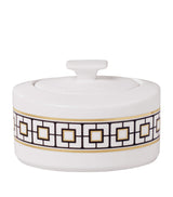 Harrods Villeroy & Boch Porcelain MetroChic Sugar and Jam Pot 12cm- Buy online at McGrocer