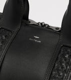 Aviteur Leather Woven-Detail Holdall with Calfskin and Alcantara Lining - British product