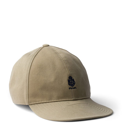 Harrods Prada Cotton Gabardine Logo Baseball Cap- Buy online at McGrocer