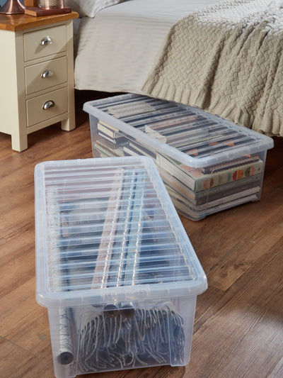 Next Wham Set of 2 Clear Crystal 62 Litre Storage Boxes- Buy online at McGrocer