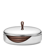 Harrods Leather Coasters Set of 4 in Stainless Steel Box- Buy online at McGrocer