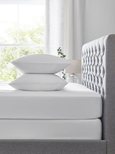 Next White Easy Care Polycotton Fitted Sheet 2 Pack- Buy online at McGrocer
