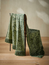 Next French Connection Green Kabir Printed Throw 150cm x 120cm- Buy online at McGrocer