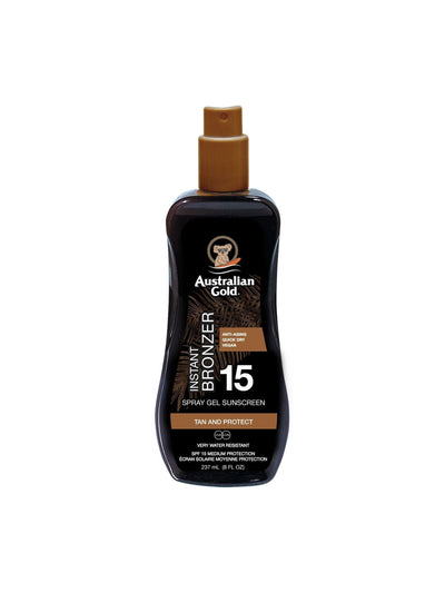 Next Australian Gold SPF 15 Instant Bronzer Spray Gel Suncream 237ml- Buy online at McGrocer
